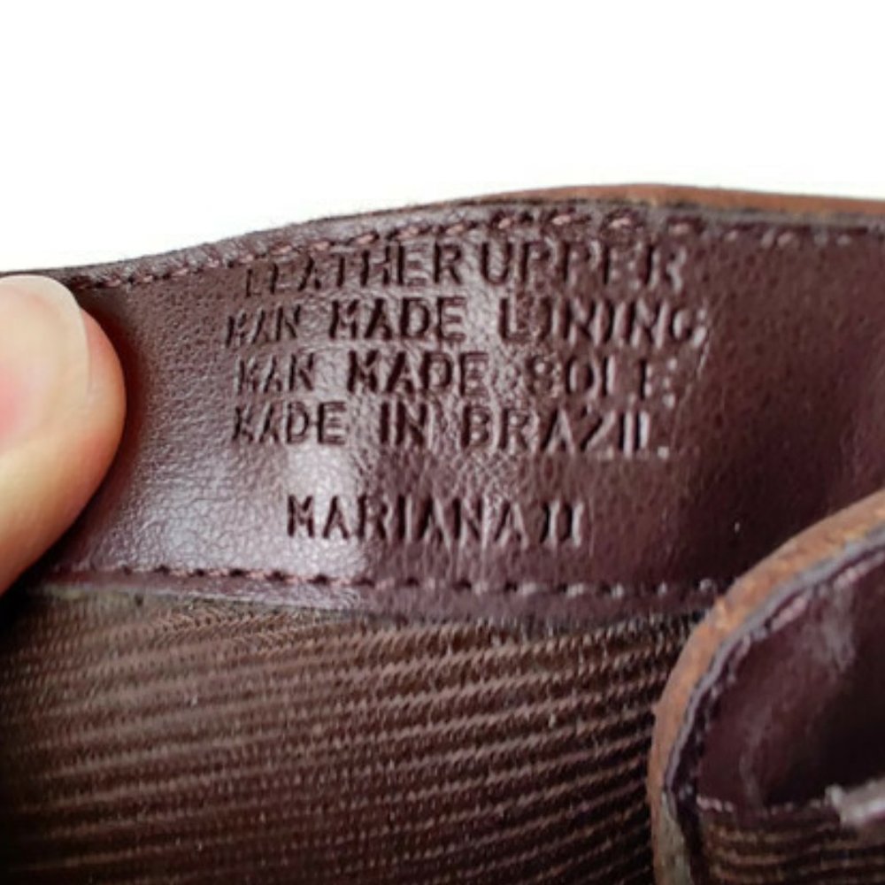 Mariana II Brown Lace Up Wing Tip Boots. Size: 5.5 - Picture 9 of 10